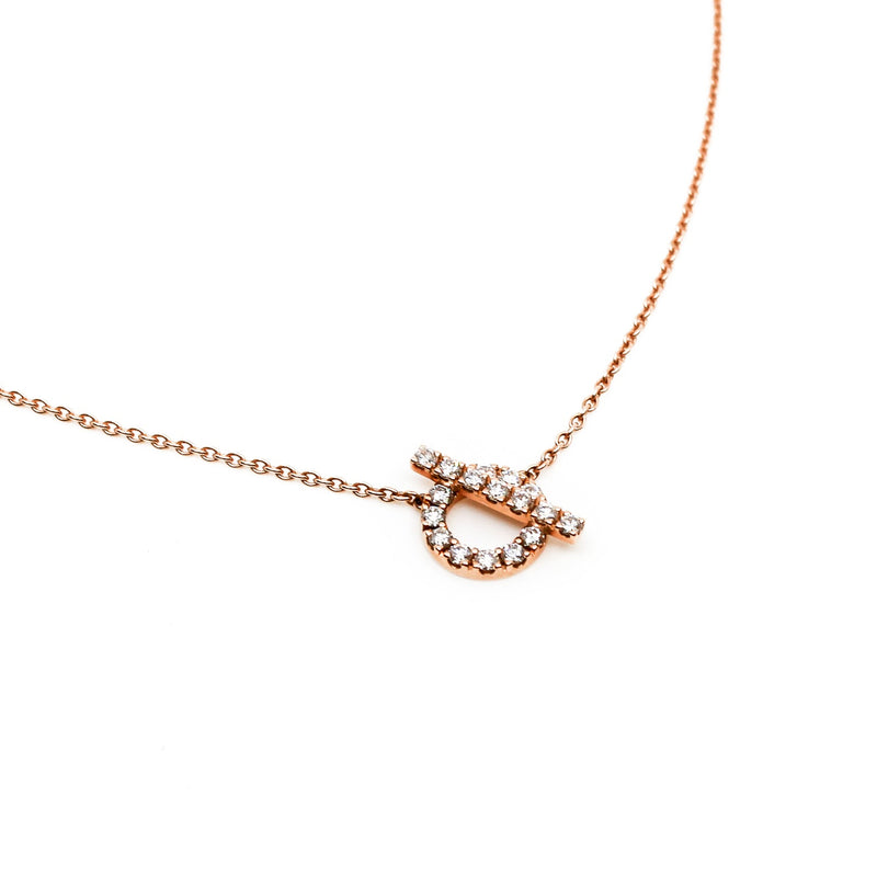 18k rose gold necklace finesse Q - L'UXE LINK