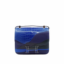 CONSTANCE 24 mix alligator navy purple SHW STAMP C - L'UXE LINK