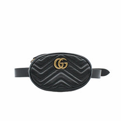 gg belt bag black ghw#75