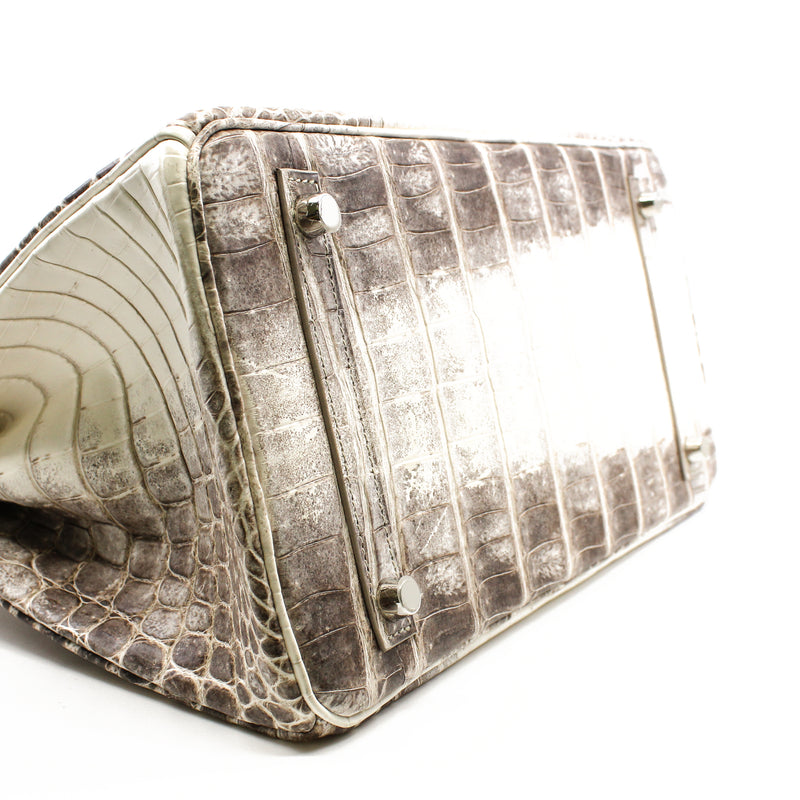 BIRKIN 30 BLANC HIMALAYA NILOTICUS CROCODILE phw stamp T - L'UXE LINK