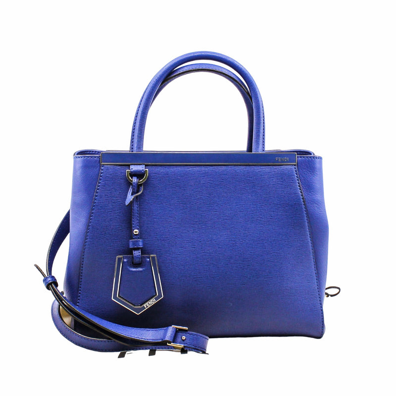 2JOURS BAG LEATHER PETITE SMALL BLUE PHW