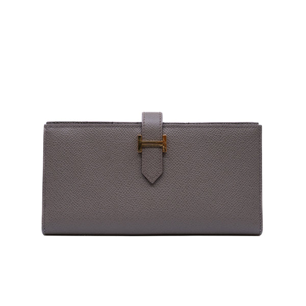bearn long wallet in epsom etain ghw C stamp - L'UXE LINK