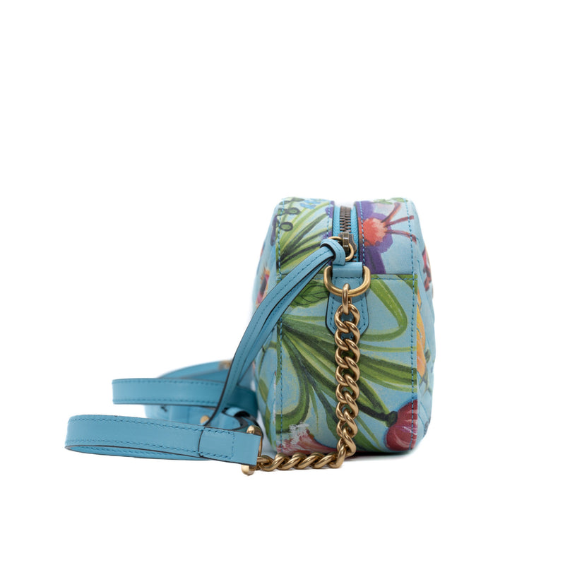marmont zippy around cross body bag in blue - L'UXE LINK