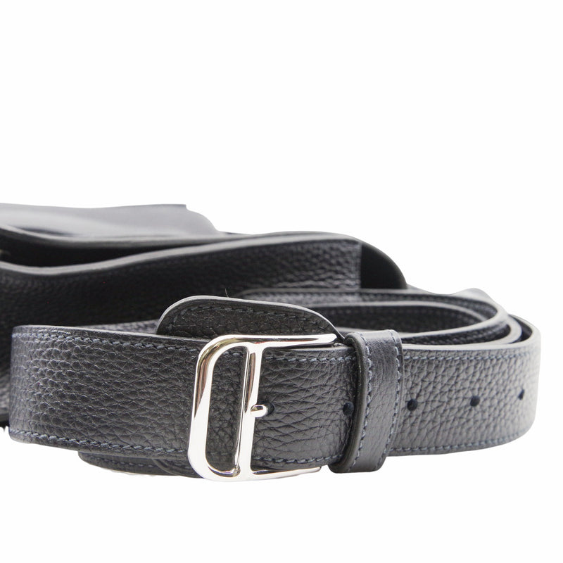 Steve Messenger Bag  black leather phw Q stamp - L'UXE LINK
