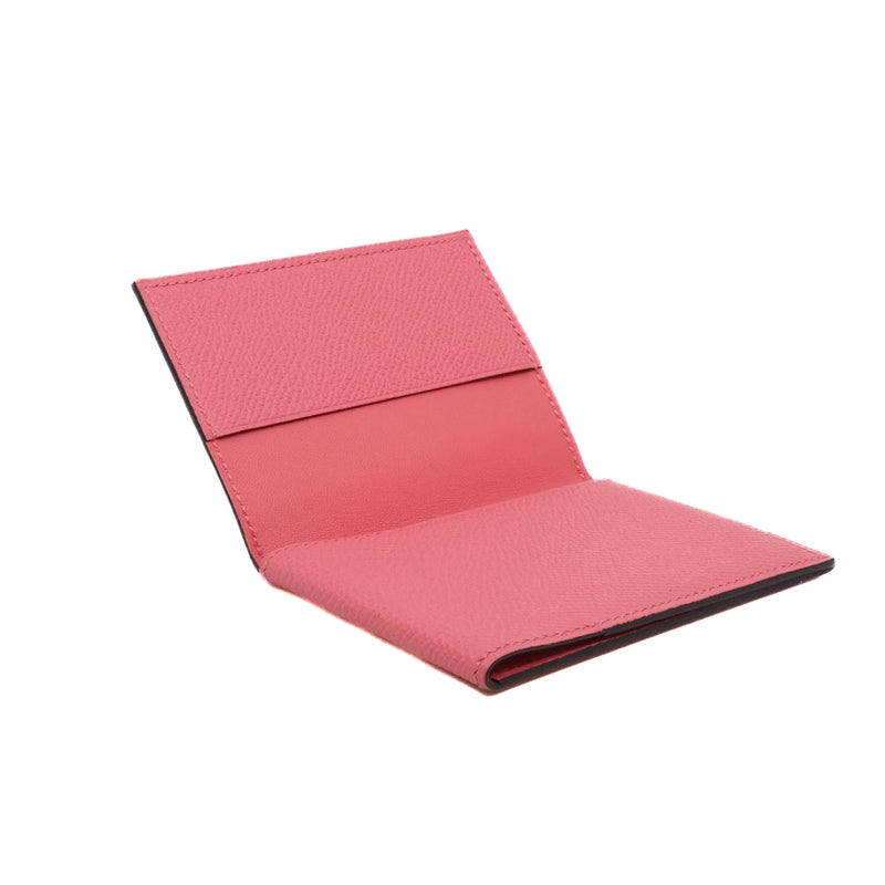 card holder in epsom pink