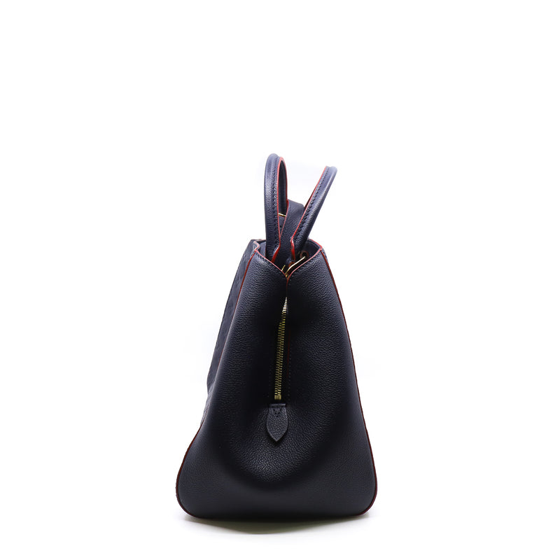 montaigne navy tote gm leather