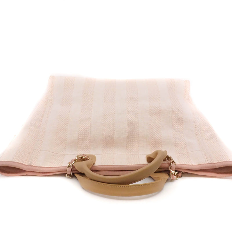 deauville medium tote in fabric pink phw seri 29