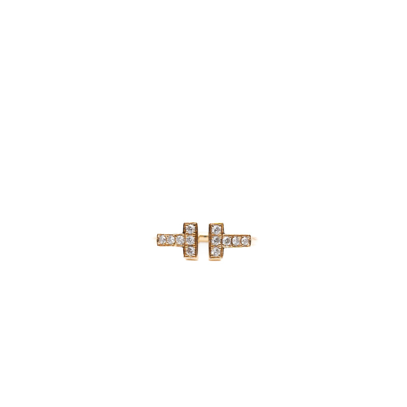 t wire diamond ring in 18k rg #4.5 rrp 4150 - L'UXE LINK