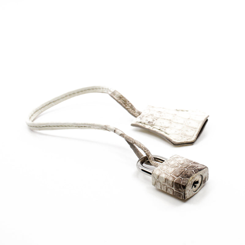 BIRKIN 30 BLANC HIMALAYA NILOTICUS CROCODILE phw stamp T - L'UXE LINK