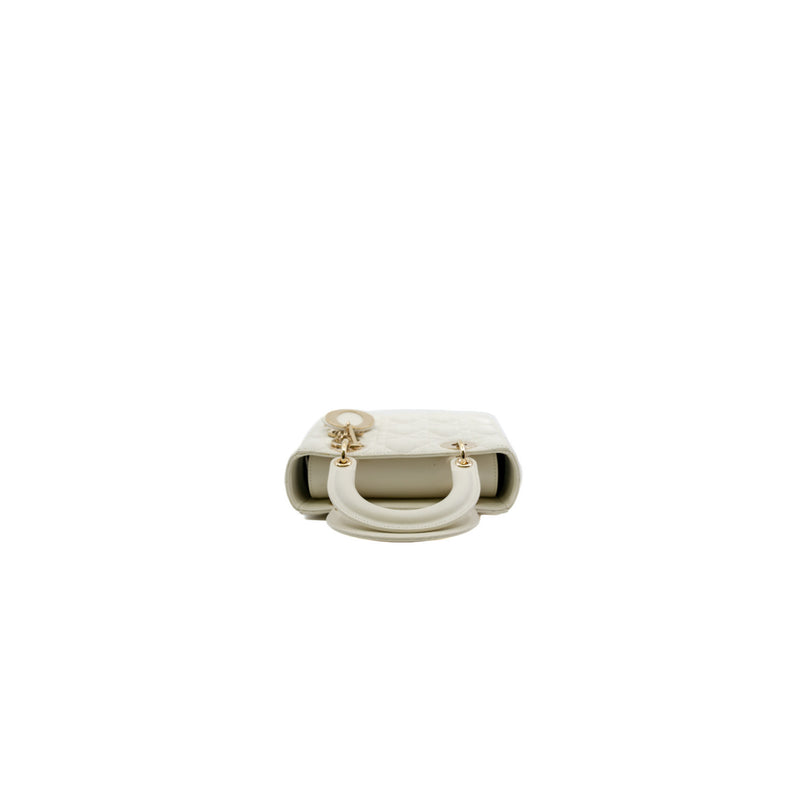 lady meidum in lambskin white light ghw