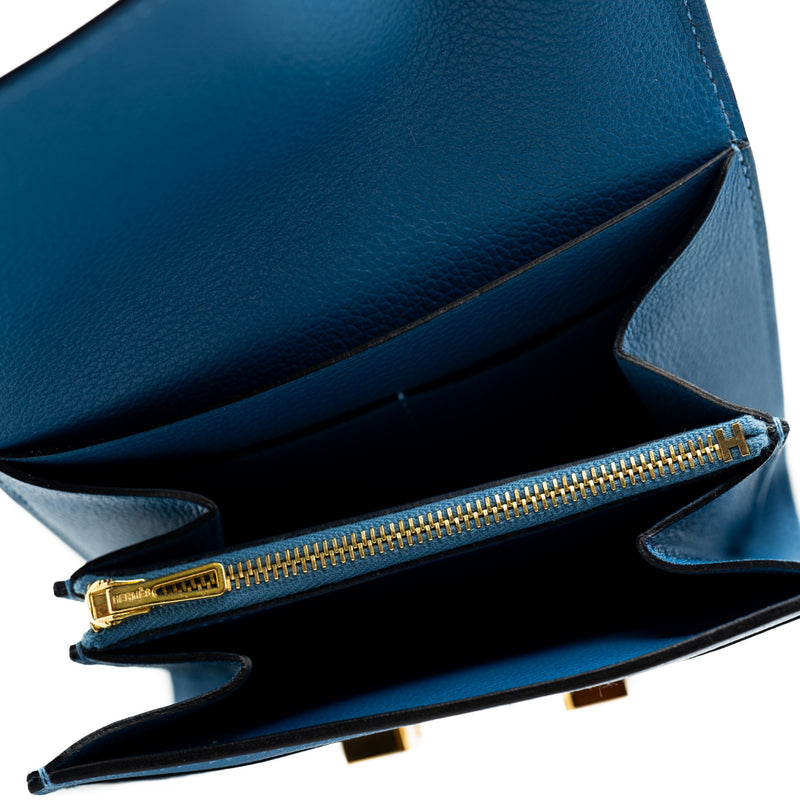 constance compact wallet blue evercolor ghw - L'UXE LINK