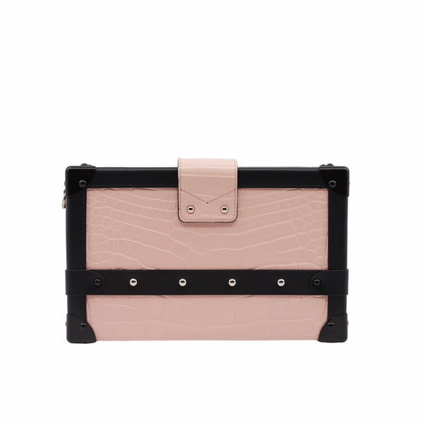 PETITE MALLE CROCODILE PINK PHW