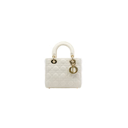 lady meidum in lambskin white light ghw