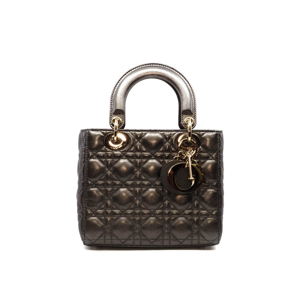 lady dior medium calf skin in grey ghw with strap