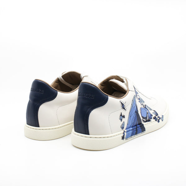 white H badge sneaker#42.5 - L'UXE LINK