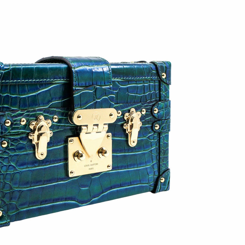 PETITE MALLE gradient lake blue CROCODILE GHW - L'UXE LINK