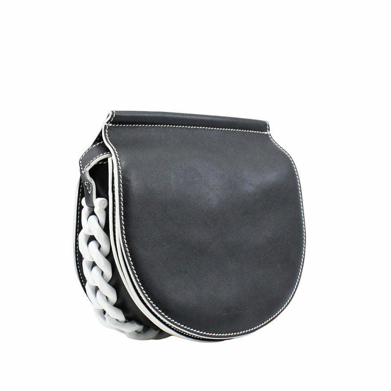 infinity  saddle mini black and white - L'UXE LINK