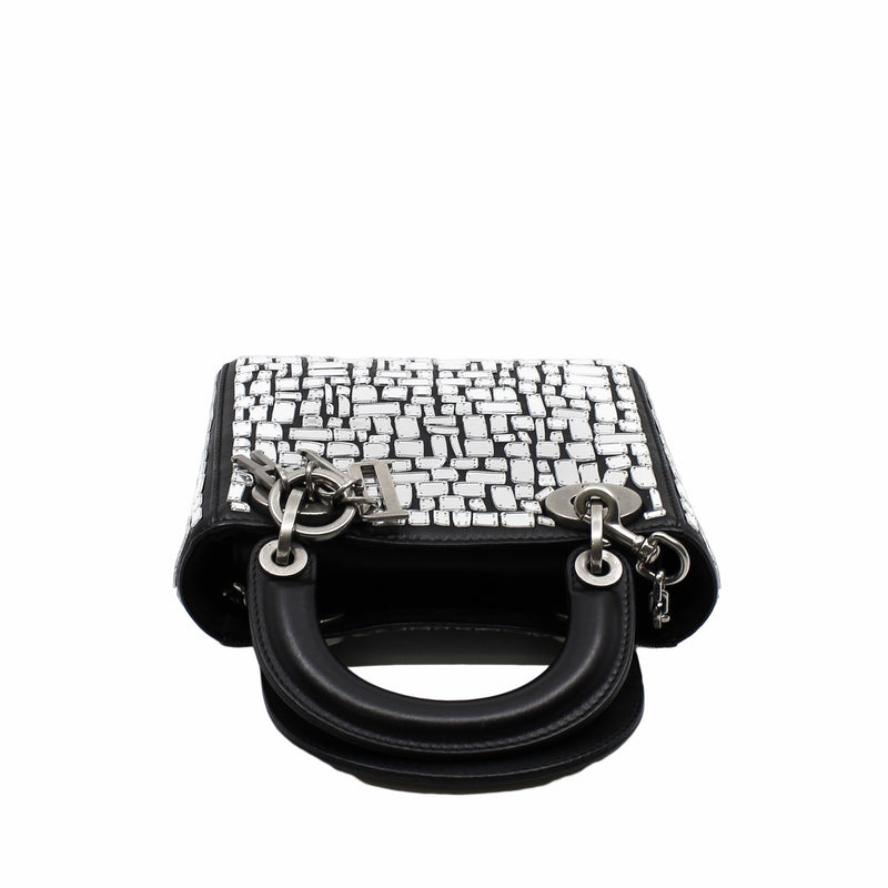 lady dior mini mirror with black phw