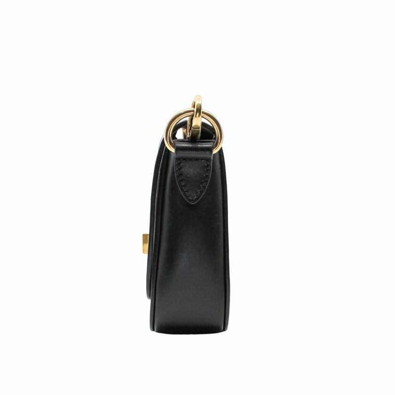 side bag  leather black  ghw - L'UXE LINK