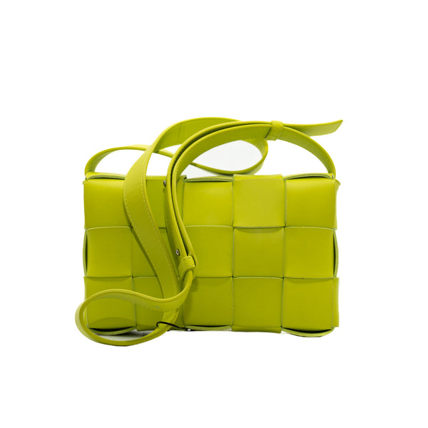 Cassette side bag in leather parakeet - L'UXE LINK