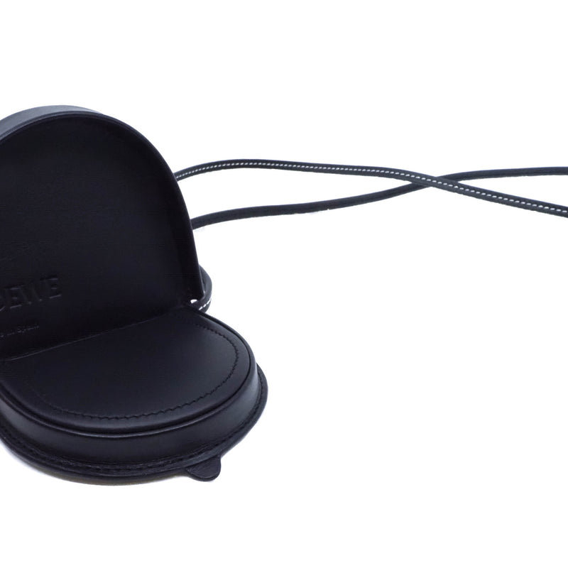 mini heel pouch in leather black - L'UXE LINK