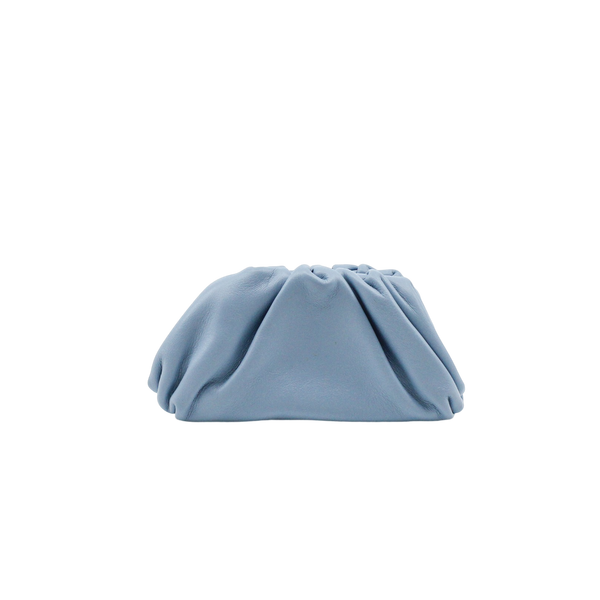 Mini  Pouch leather blue - L'UXE LINK