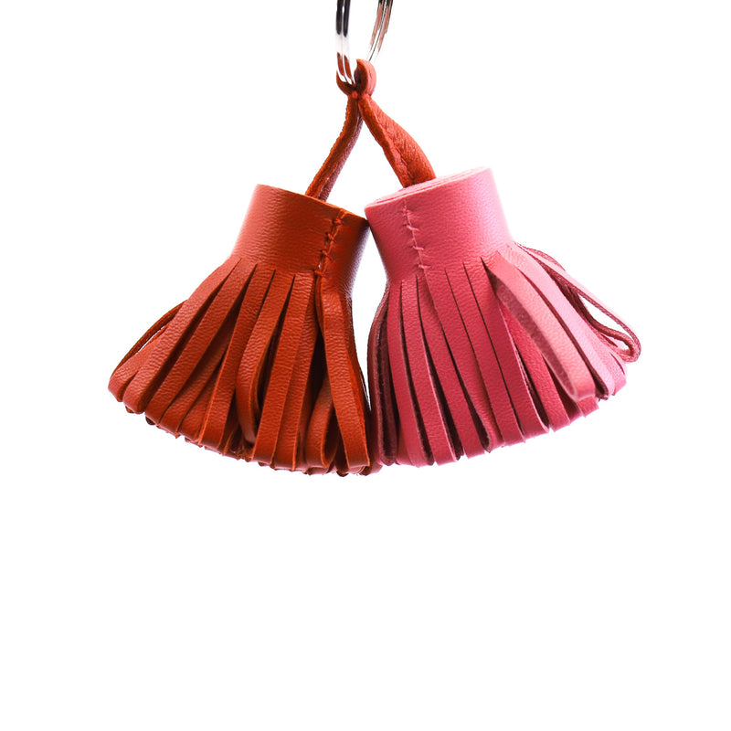 CARMEN DUO key ring  in pink/pumkin phw - L'UXE LINK