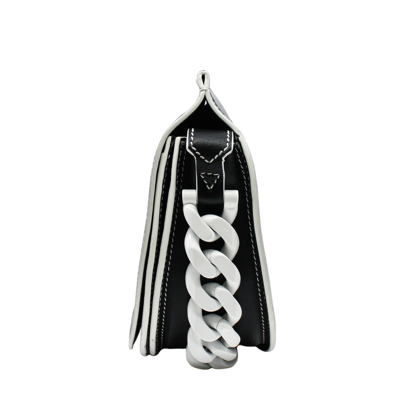 infinity  saddle mini black and white - L'UXE LINK