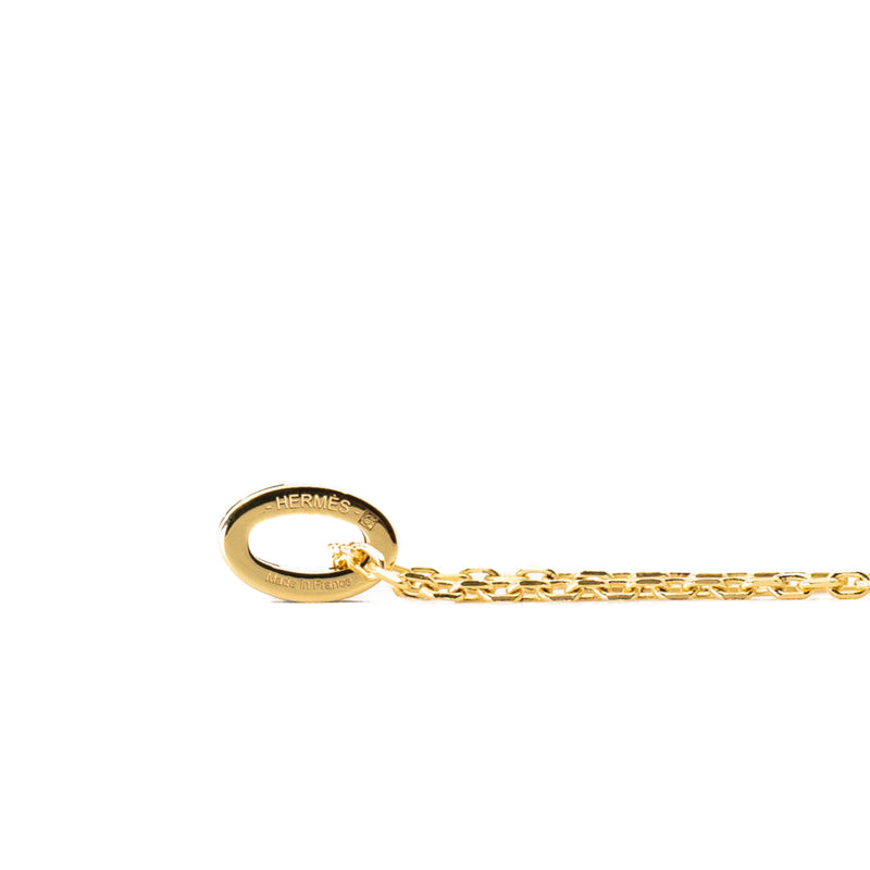 mini pop h necklace in lake blue ghw - L'UXE LINK