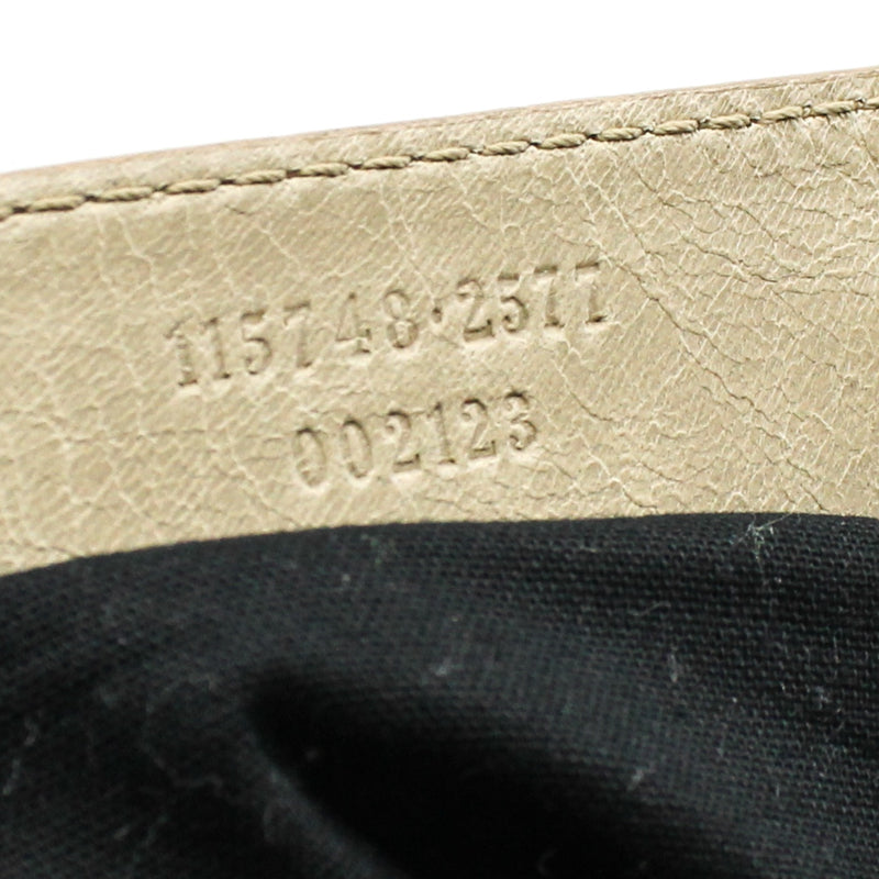 city medium leather beige Antique Brass - L'UXE LINK