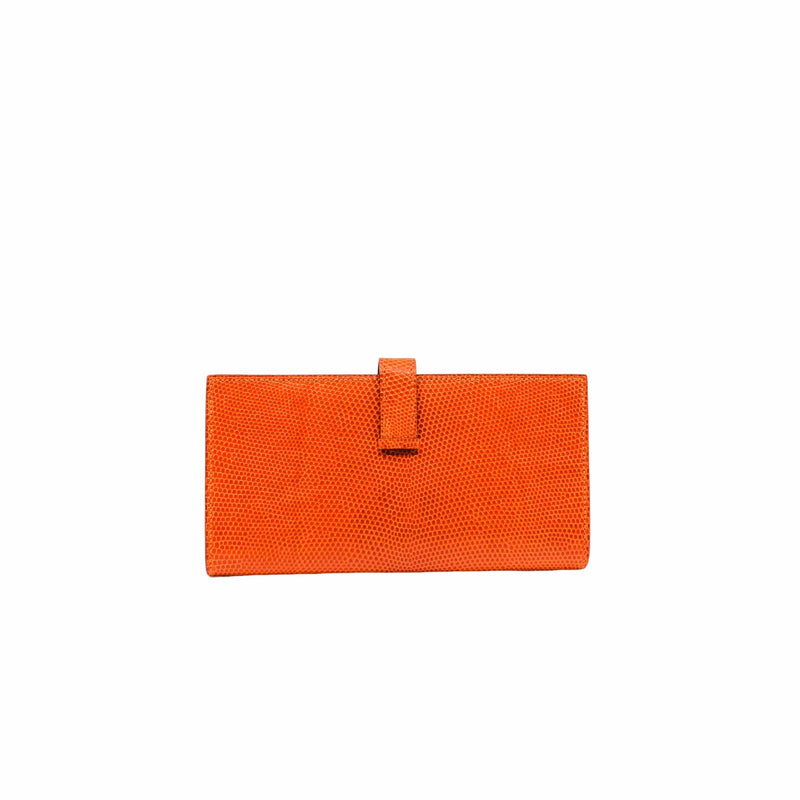 bearn wallet lizerd orange m stamp