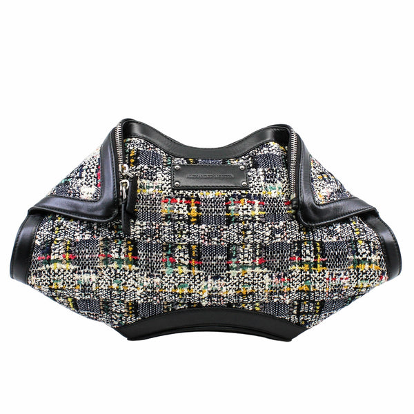 mcqueen wollen clutch fabric black phw - L'UXE LINK
