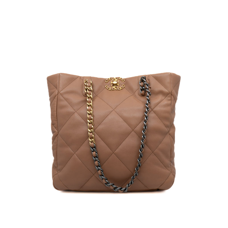 19 tote in calfskin brown ghw #EC1