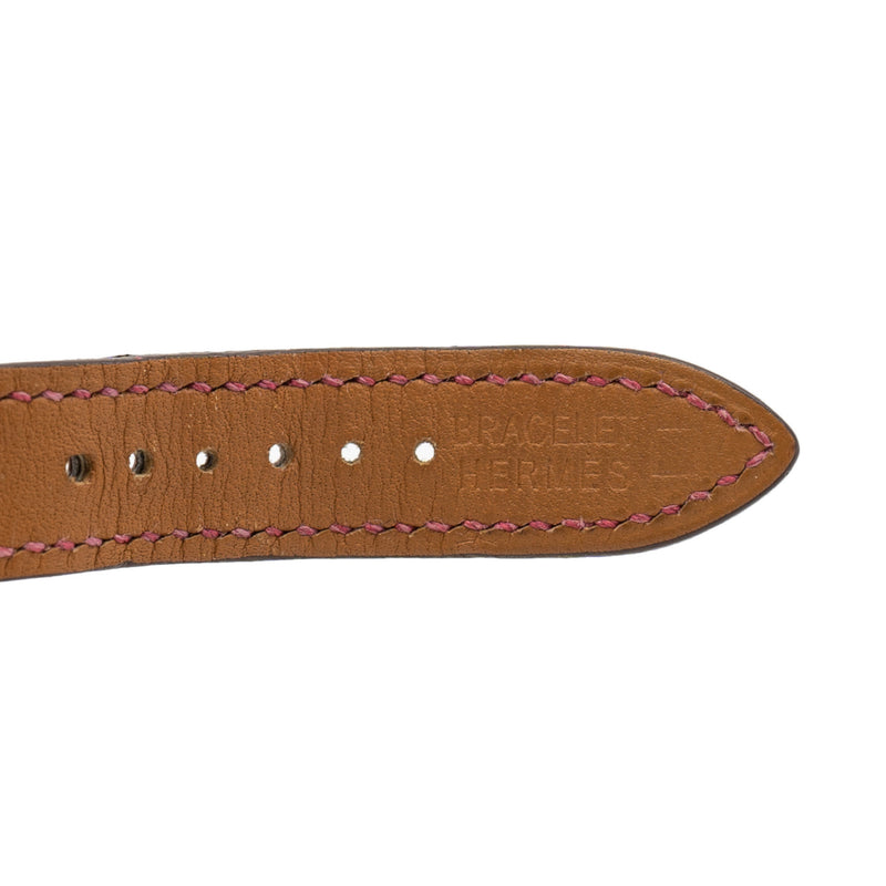 h hour pm with diamonds inside face crocodile strap - L'UXE LINK