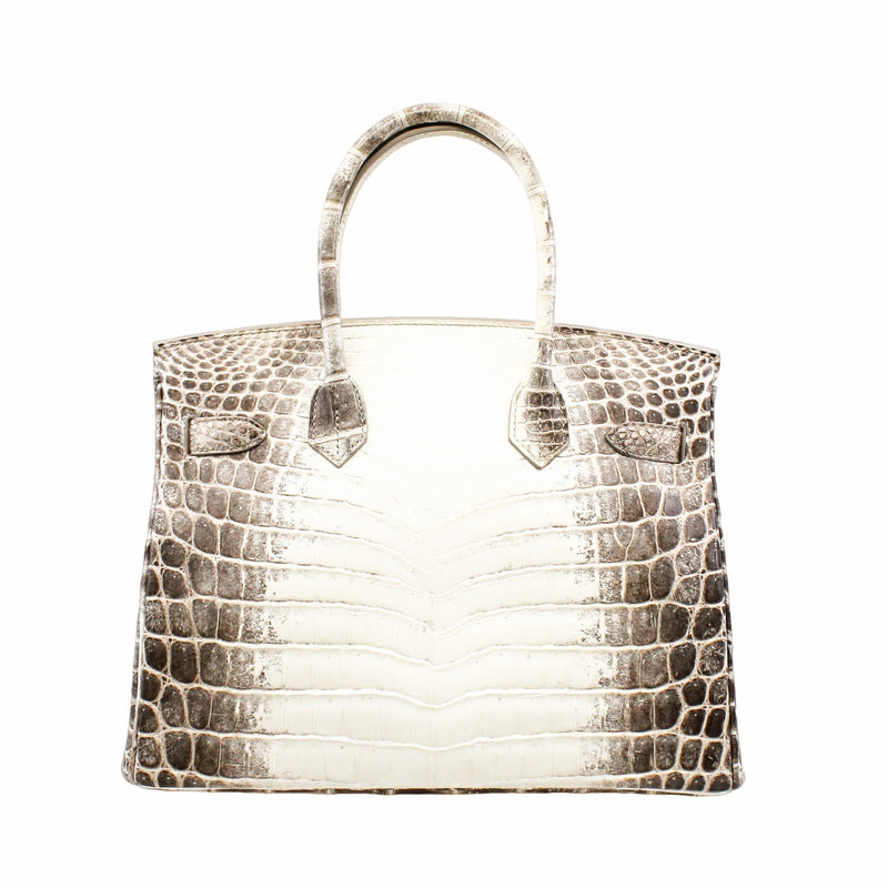 BIRKIN 30 BLANC HIMALAYA NILOTICUS CROCODILE phw stamp T