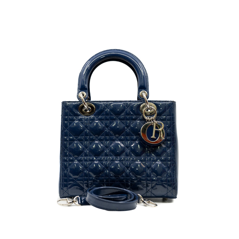 lady dior patent blue phw