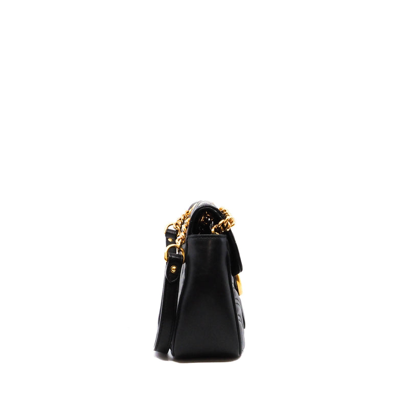medium marmont in leather black ghw - L'UXE LINK