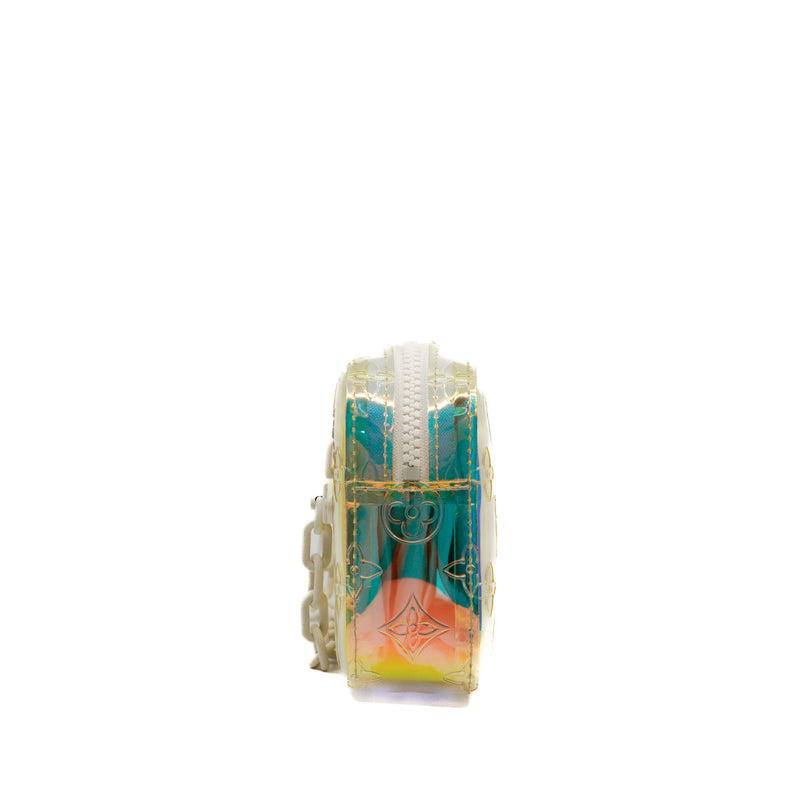 Pochette Volga Iridescent Prism in rainbow pva white phw - L'UXE LINK
