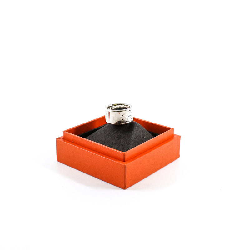wide silver H ring #50 - L'UXE LINK