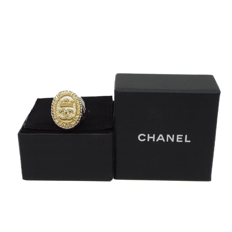 cc crystal logo crown coin ring in ghw/phw #A 2021 - L'UXE LINK