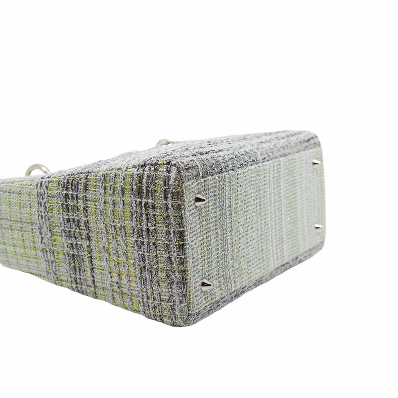 lady dior  Medium Tweed  green  phw - L'UXE LINK
