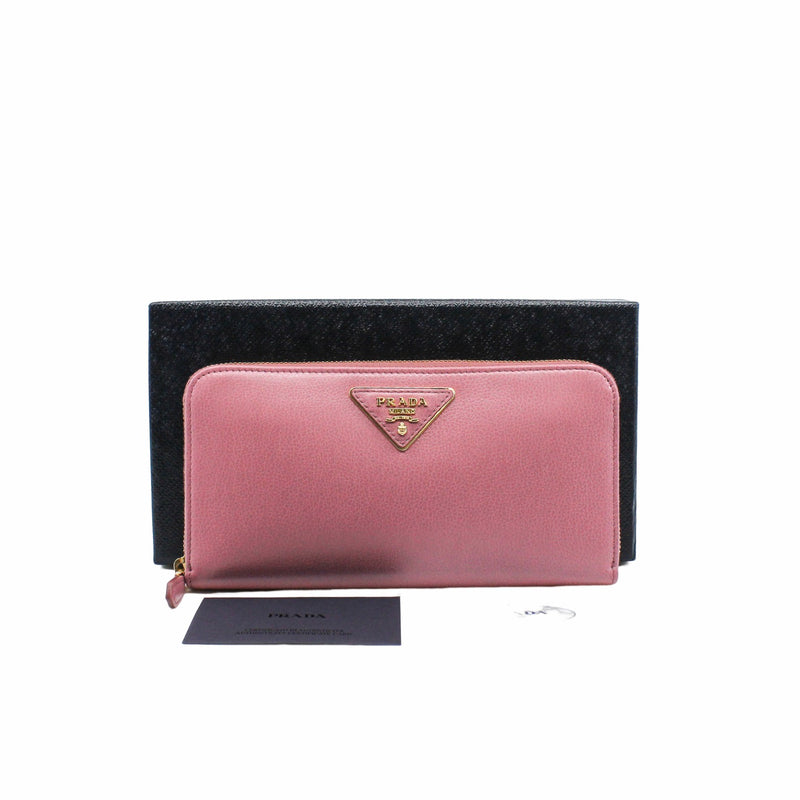 long wallet nudy pink  ghw - L'UXE LINK