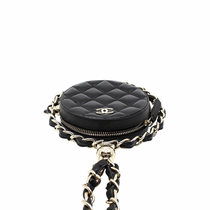 mini round bag double side circle handle ghw  black seri  31