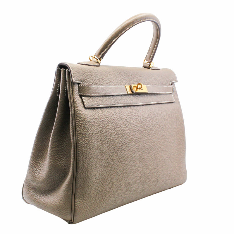 kelly 35b togo etoupe ghw x stamp - L'UXE LINK