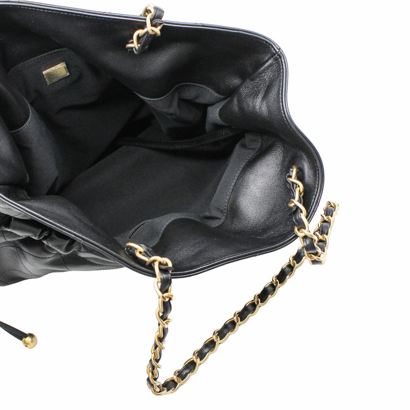 tote bag calfskin black ghw - L'UXE LINK