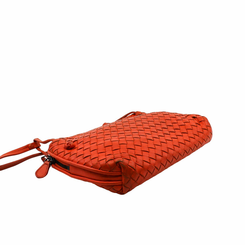 Nodini Crossbody Bag Intrecciato Nappa Small  Leather  orange - L'UXE LINK