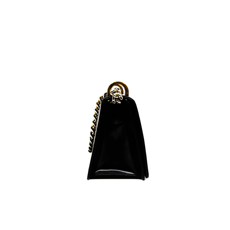 mini ama with sequin buckle in patent black ghw 2016 - L'UXE LINK