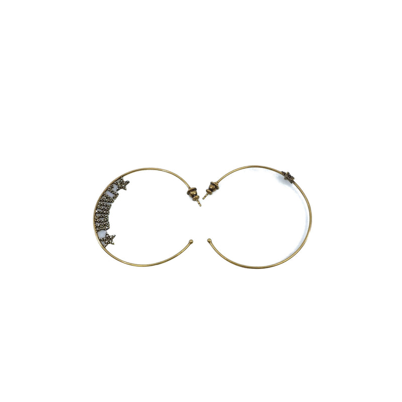 j a dior big circle star crystal earring L UXE LINK