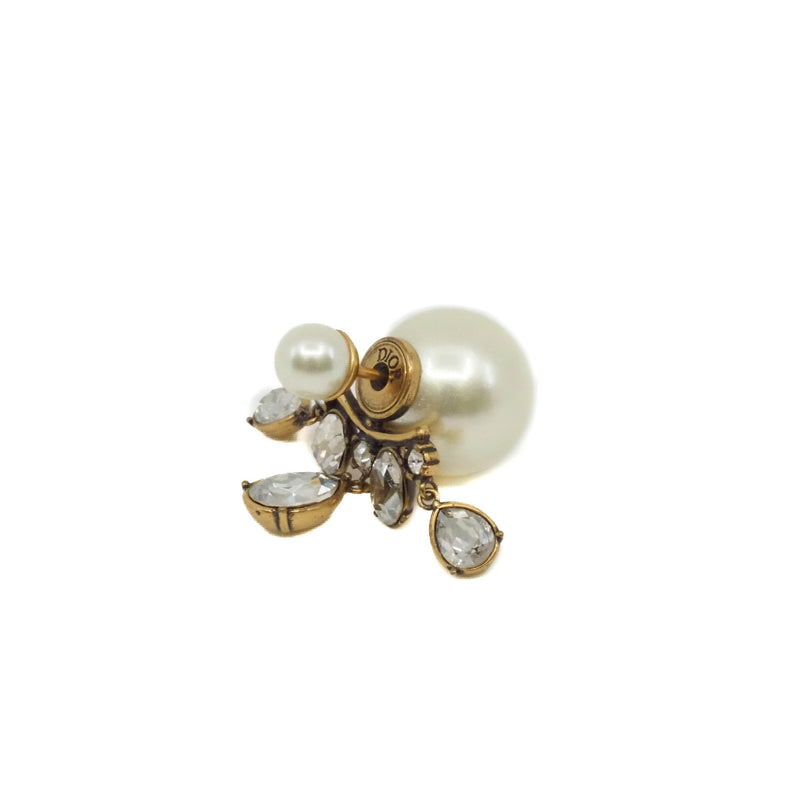 tribales crystal pandent earring in white/ghw - L'UXE LINK