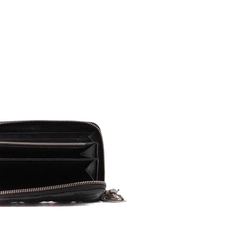 lady long zip wallet in patent black phw #2010 - L'UXE LINK
